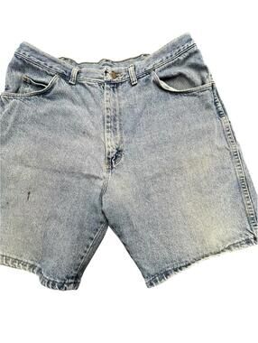 Vintage Wrangler Jorts Men’s 34 Light Wash Denim Jorts 90s Baggy Shorts